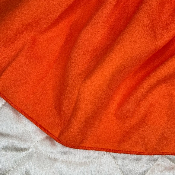 Nasty Gal Off The Shoulder Drop Frill Hem Swing Flowy Dress Size 4 US Orange - Picture 10 of 14